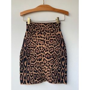 COPY - XXS, BCBGMaxAzria, leopard print bodycon skirt
